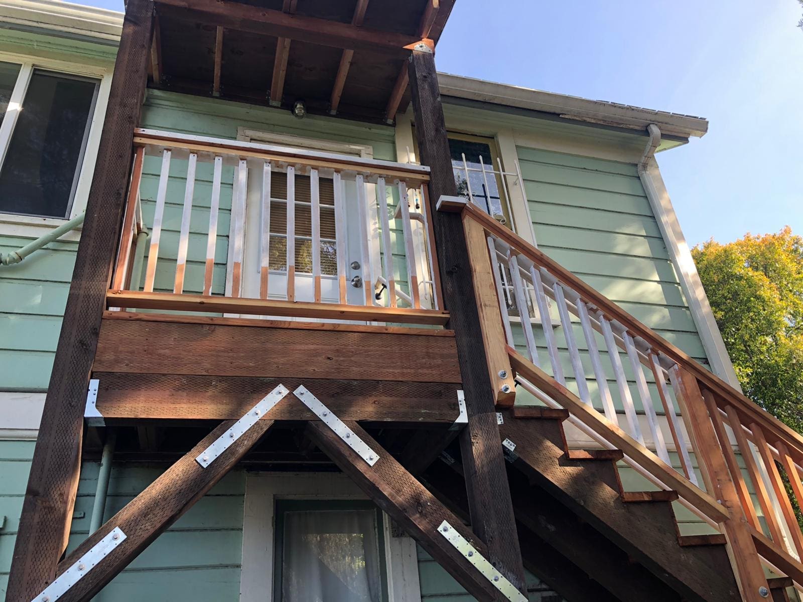 Outdoor wooded stairs repair in Alameda CA